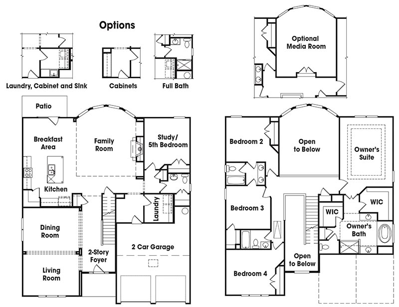Laurelwood single-family floor plan.