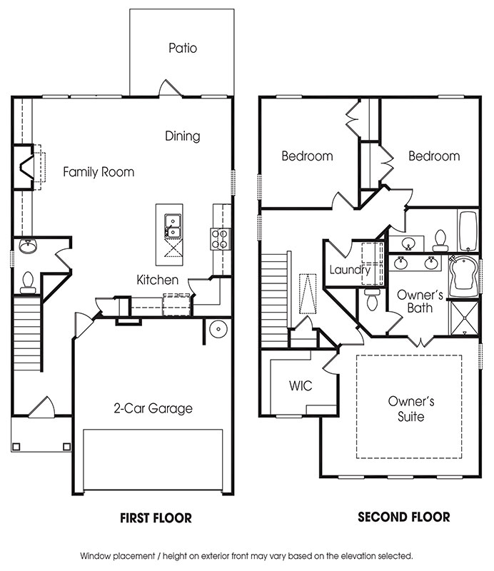 Morningside 3BR-A 2-story townhome floor plan.