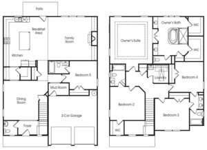 Cambridge single-family floor plan.