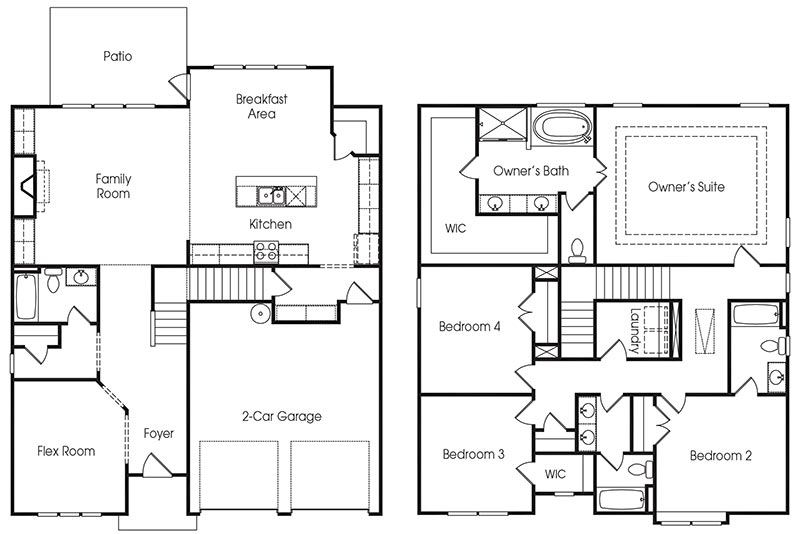 Princeton single-family floor plan.