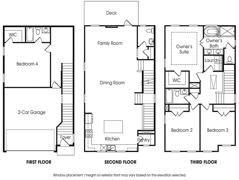Piedmont 4BR-B single-family floor plan
