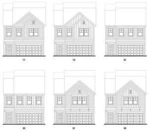 Old Mill’s Georgetown single-family floor plan elevations