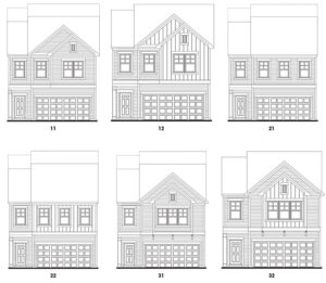 Old Mill’s Georgetown single-family floor plan elevations
