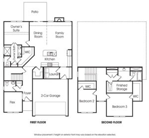 Sidney single-family floor plan at Lakeside at Great Sky community in Canton, Georgia