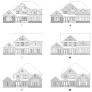 Southern Lights at Great Sky's Stonecroft 2 single-family floor plan elevations