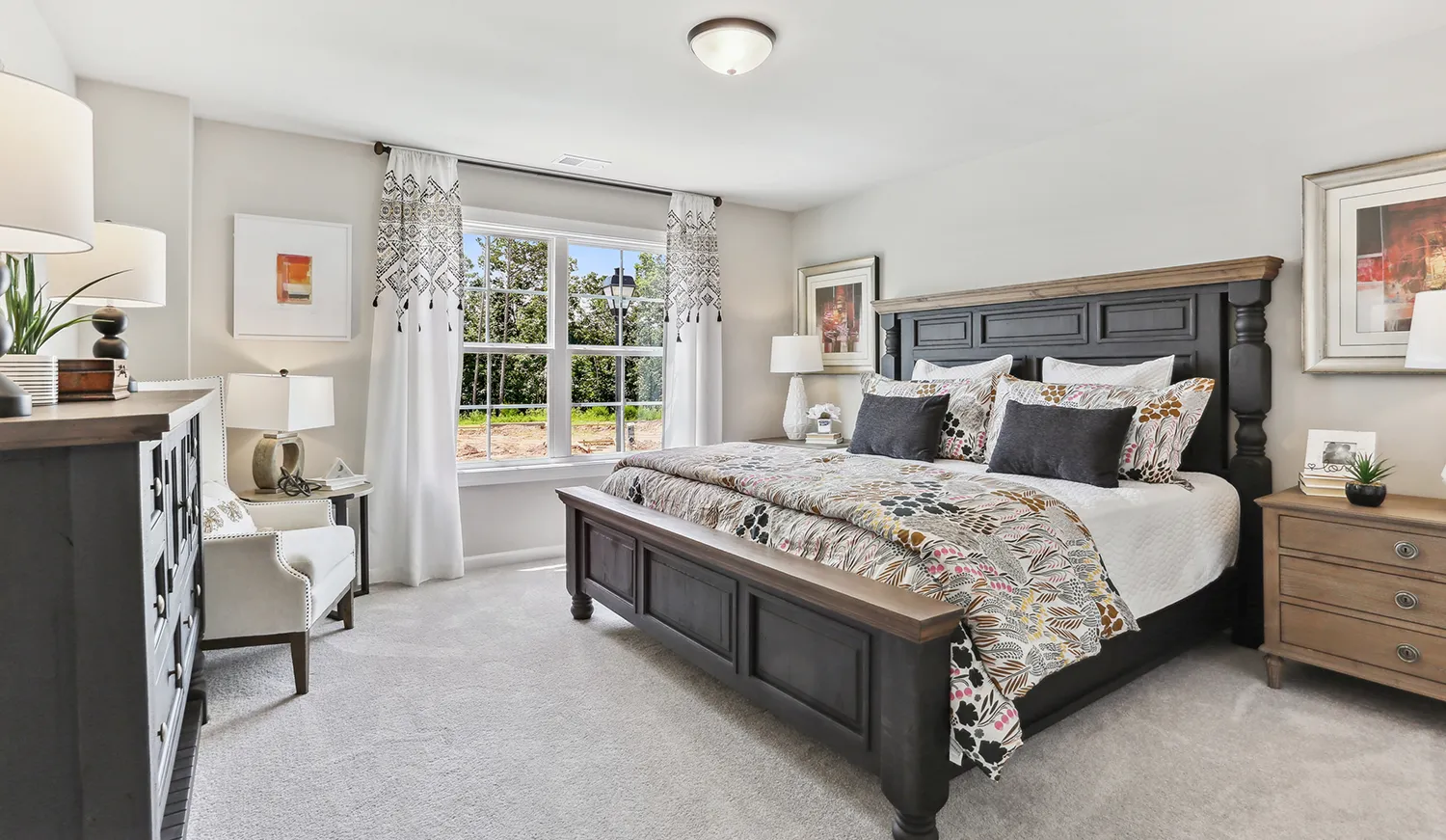 Owner's suite in a new home at Lakeside at Great Sky community in Canton, Georgia