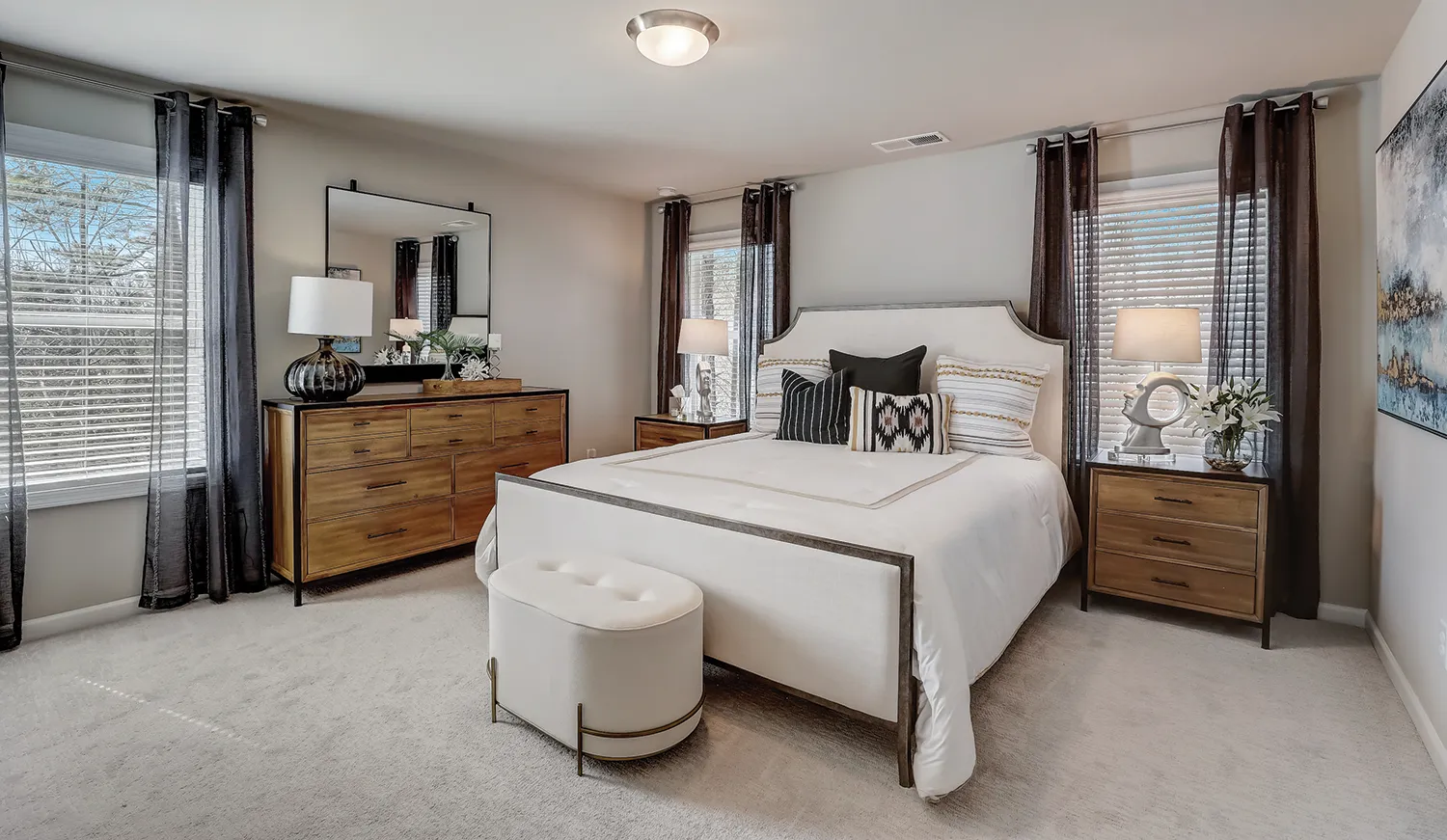 Owner's suite at Longview Run townhome community in Decatur, Georgia