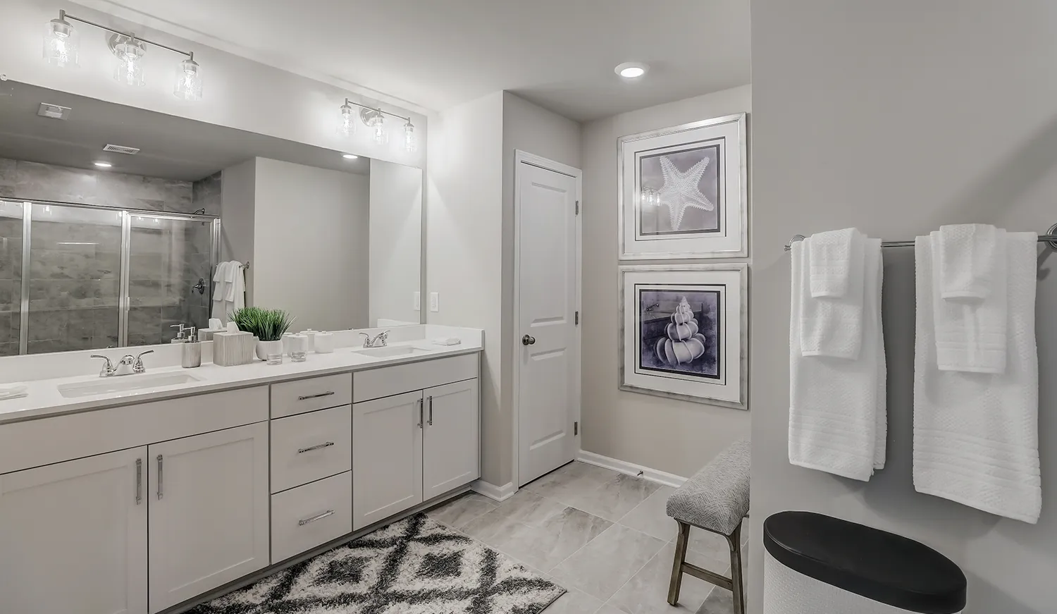 Owner's bathroom at Longview Run townhome community in Decatur, Georgia