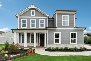 Single-family home exterior at Willow Cove community in Canton, Georgia