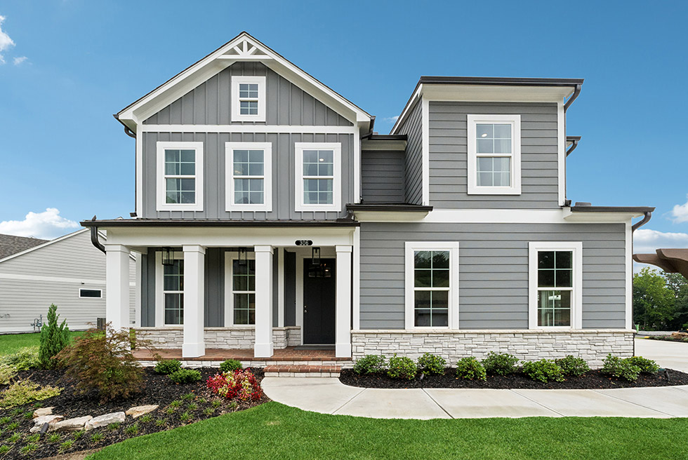 Single-family home exterior at Willow Cove community in Canton, Georgia