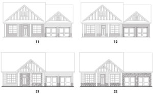 Willow Cove’s Brookhaven single-family floor plan elevations
