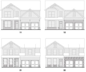 Willow Cove’s Cresthaven single-family floor plan elevations