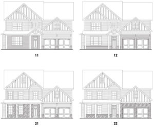 Willow Cove’s Windsor single-family floor plan elevations