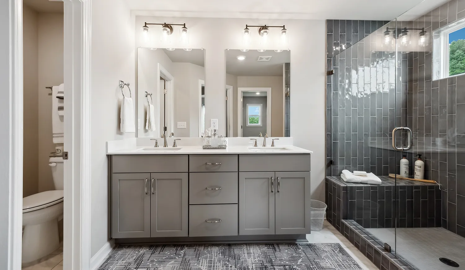 Owner's bathroom in a new home at Willow Cove community in Canton, Georgia