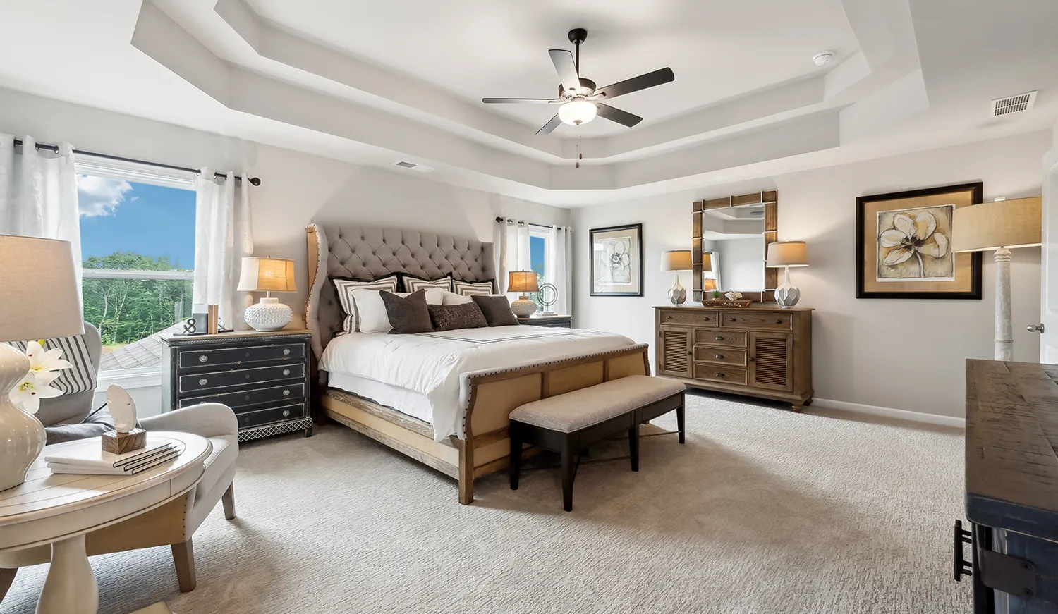 Owner's suite in a new home at Willow Cove community in Canton, Georgia