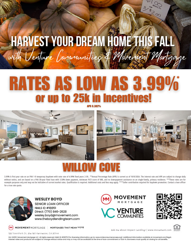 Willow Cove Fall 2024 Special Promotion Flyer