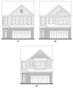 Crestwood’s Gordon single-family floor plan elevations