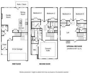 Gordon single-family floor plan at Crestwood community in Marietta, Georgia