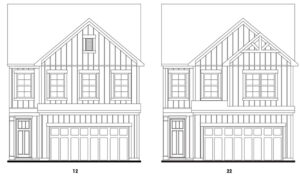 Old Mill’s Cherokee single-family floor plan elevations