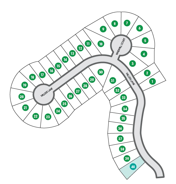 Sitemap of new single-family homes at Old Mill community in Calhoun, Georgia