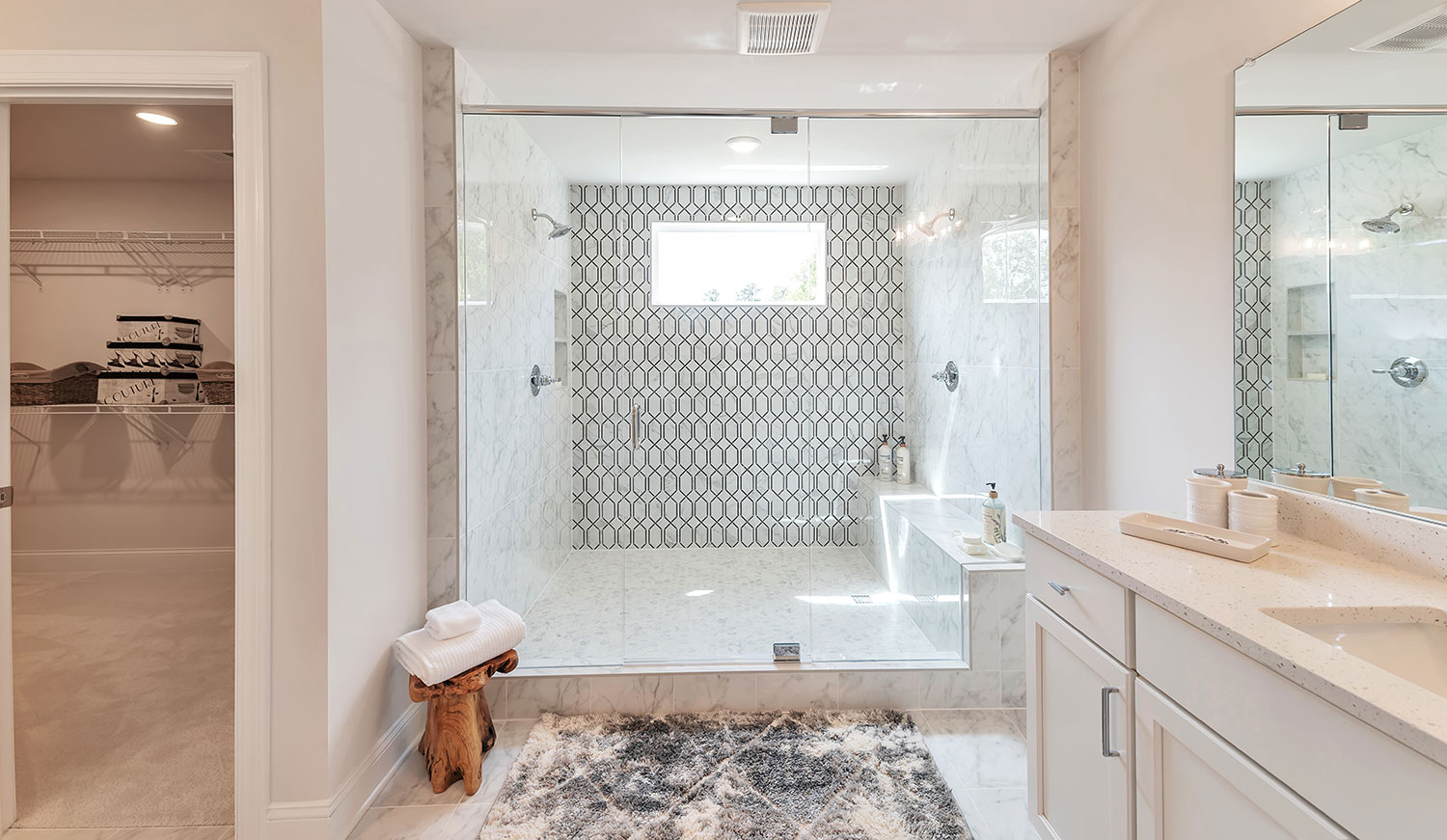 Owner's bathroom in a new home at Crestwood community in Marietta, Georgia
