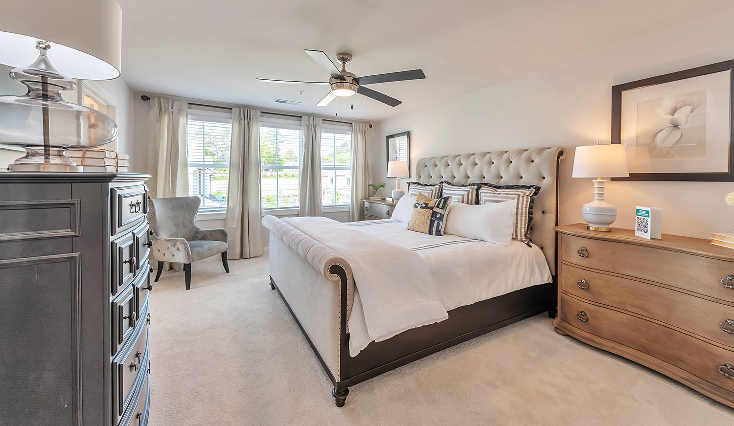 Owner's suite in a new home at Crestwood community in Marietta, Georgia