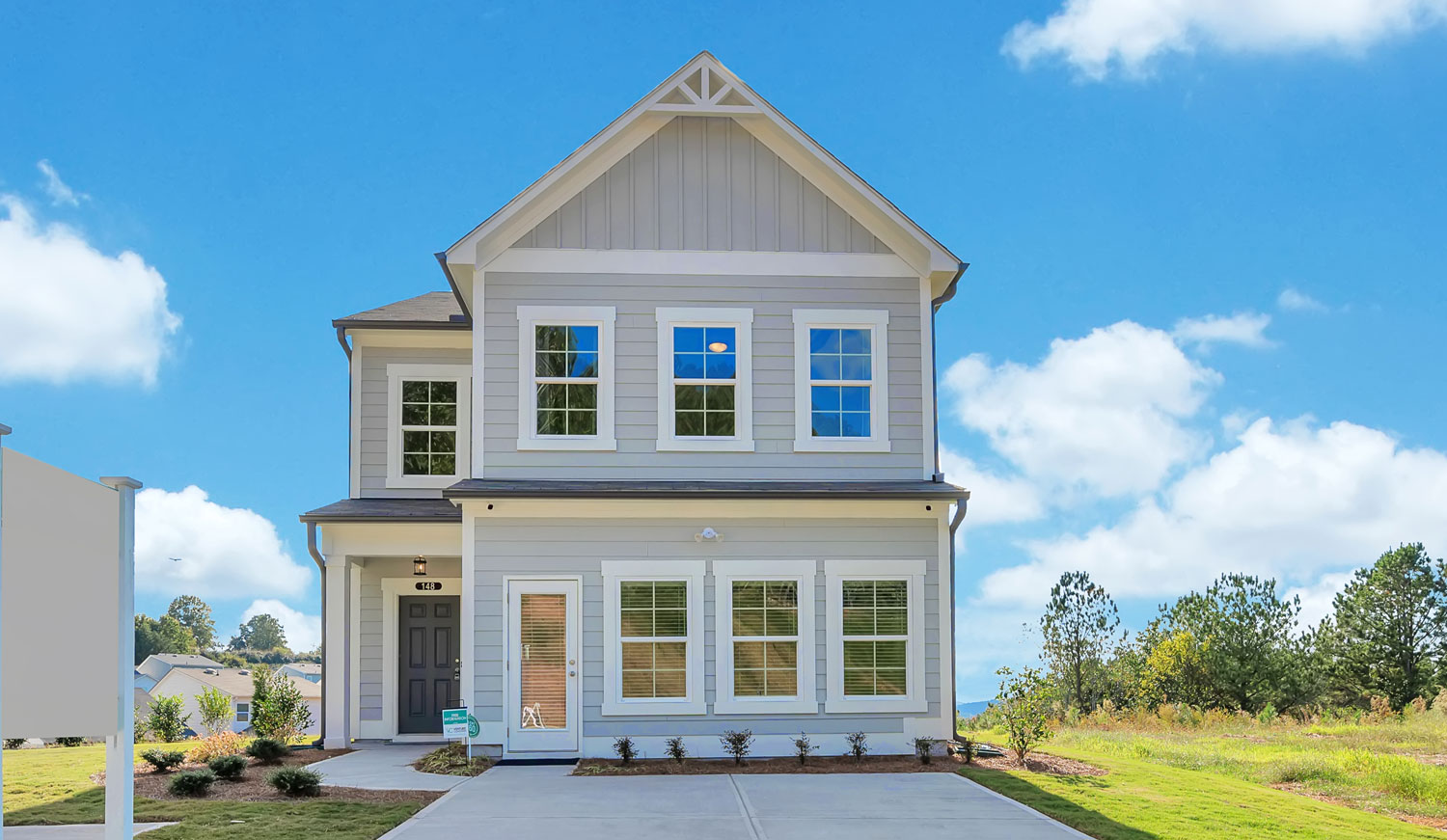 Model home exterior at Old Mill community in Calhoun, Georgia
