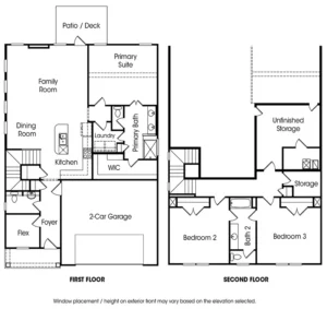 Allatoona single-family floor plan at Stonegate community in South Fulton, Georgia