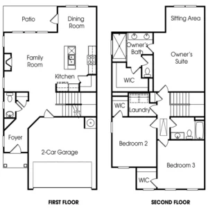 Grant single-family floor plan at Lakeside at Great Sky community in Canton, Georgia