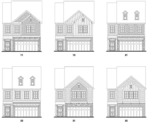 Lincoln single-family floor plan elevations at Lakeside at Great Sky community in Canton, Georgia